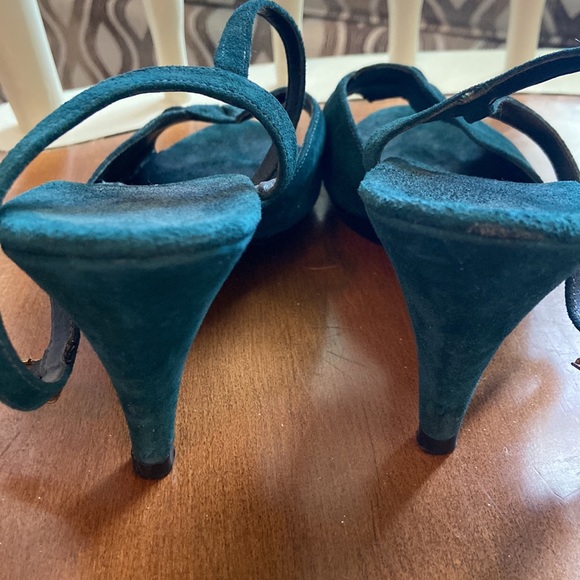 Green vintage kitten heels - Picture 2 of 4